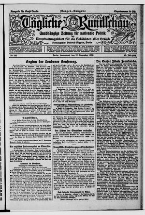 Tägliche Rundschau vom 27.11.1920