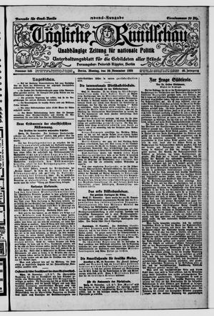 Tägliche Rundschau vom 29.11.1920