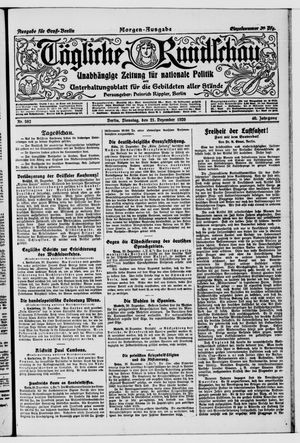 Tägliche Rundschau vom 21.12.1920