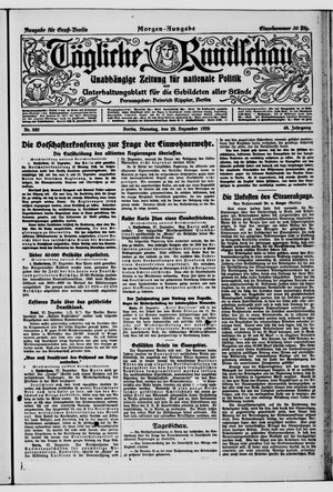 Tägliche Rundschau vom 28.12.1920