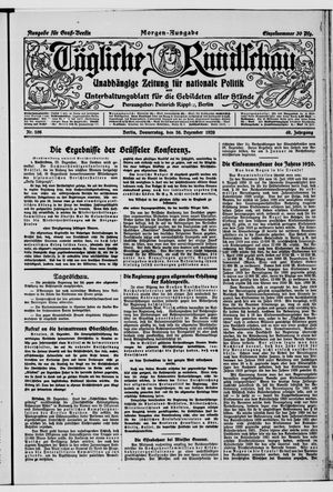 Tägliche Rundschau vom 30.12.1920