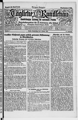 Tägliche Rundschau on Jan 6, 1921