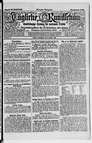 Tägliche Rundschau on Jan 8, 1921