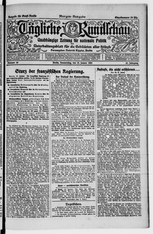 Tägliche Rundschau vom 13.01.1921
