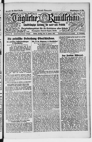 Tägliche Rundschau vom 14.01.1921