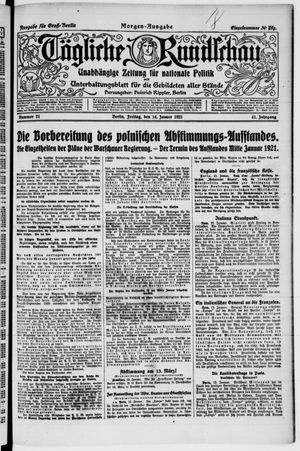 Tägliche Rundschau vom 14.01.1921