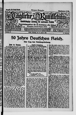 Tägliche Rundschau on Jan 18, 1921