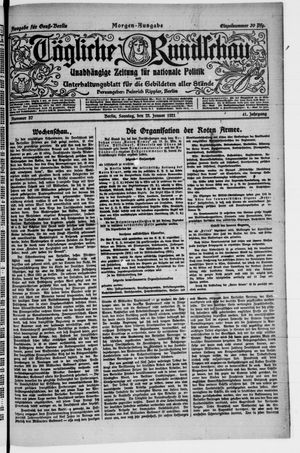 Tägliche Rundschau vom 23.01.1921