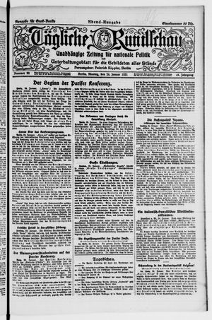 Tägliche Rundschau on Jan 24, 1921