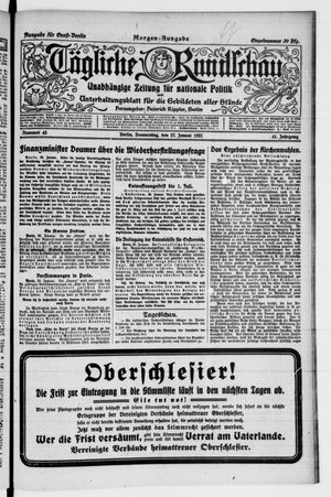 Tägliche Rundschau vom 27.01.1921