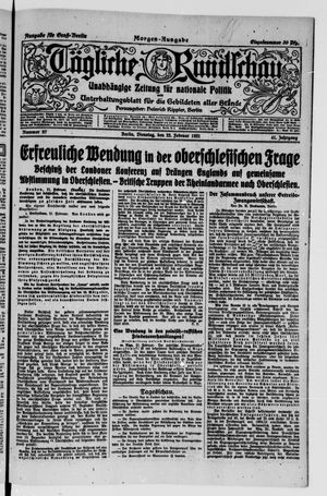 Tägliche Rundschau on Feb 22, 1921