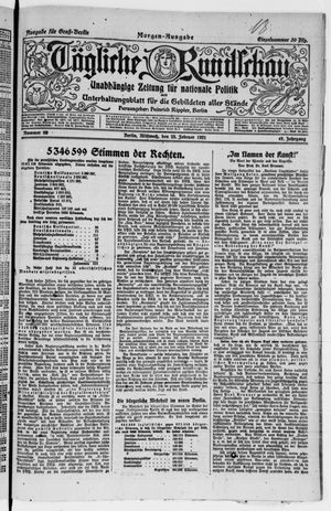 Tägliche Rundschau vom 23.02.1921