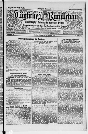 Tägliche Rundschau vom 25.02.1921