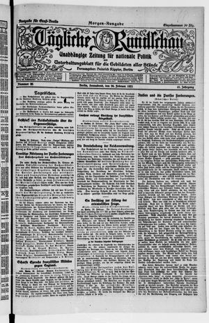 Tägliche Rundschau vom 26.02.1921