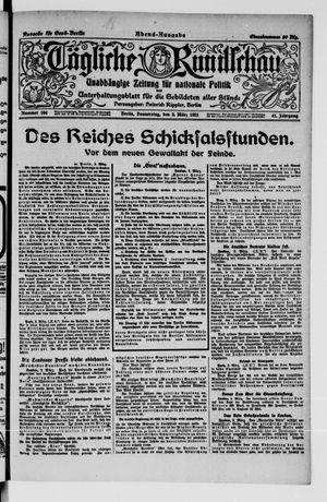 Tägliche Rundschau on Mar 3, 1921
