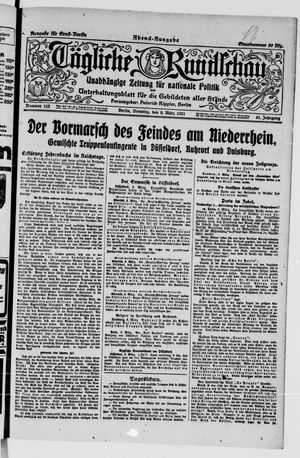 Tägliche Rundschau on Mar 8, 1921