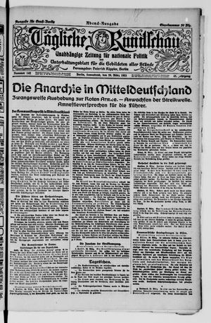 Tägliche Rundschau on Mar 26, 1921
