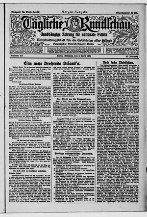 Tägliche Rundschau on Apr 6, 1921
