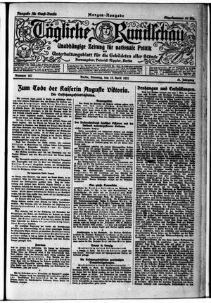 Tägliche Rundschau vom 12.04.1921