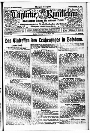 Tägliche Rundschau vom 19.04.1921