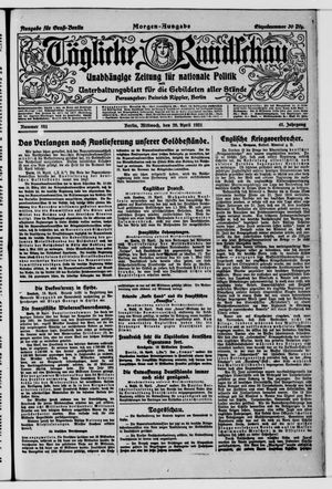 Tägliche Rundschau on Apr 20, 1921