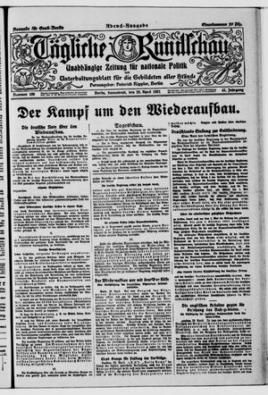 Tägliche Rundschau on Apr 23, 1921