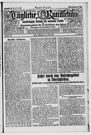 Tägliche Rundschau on May 4, 1921