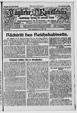 Tägliche Rundschau on May 5, 1921