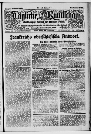 Tägliche Rundschau on May 9, 1921