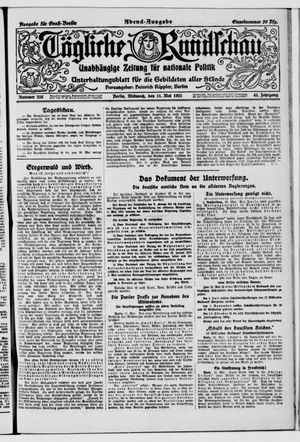 Tägliche Rundschau on May 11, 1921