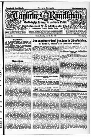 Tägliche Rundschau vom 22.05.1921