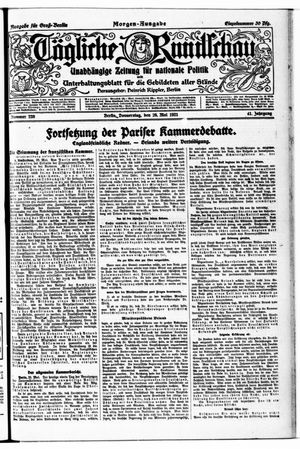 Tägliche Rundschau vom 26.05.1921