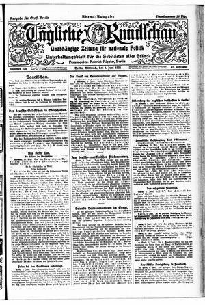 Tägliche Rundschau vom 01.06.1921