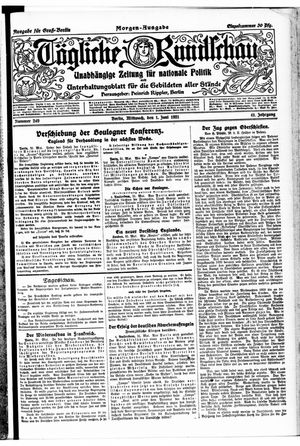 Tägliche Rundschau vom 01.06.1921