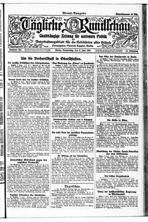 Tägliche Rundschau vom 02.06.1921