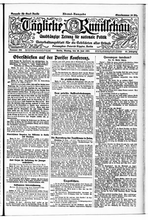 Tägliche Rundschau vom 20.06.1921