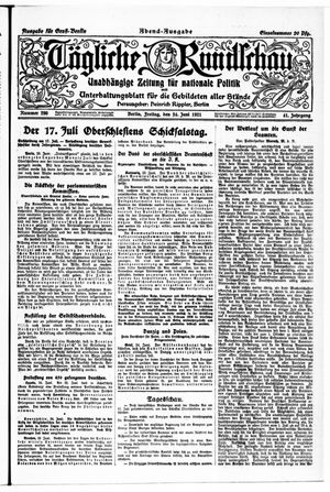 Tägliche Rundschau vom 24.06.1921