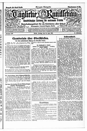 Tägliche Rundschau vom 24.06.1921