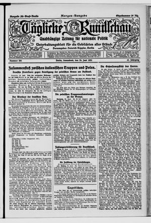 Tägliche Rundschau vom 25.06.1921