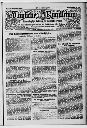 Tägliche Rundschau vom 25.06.1921