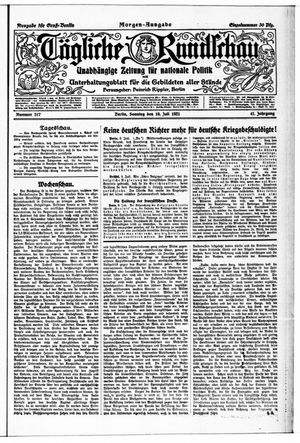 Tägliche Rundschau vom 10.07.1921