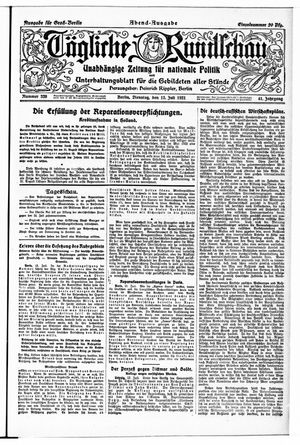 Tägliche Rundschau vom 12.07.1921