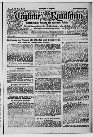 Tägliche Rundschau vom 15.07.1921