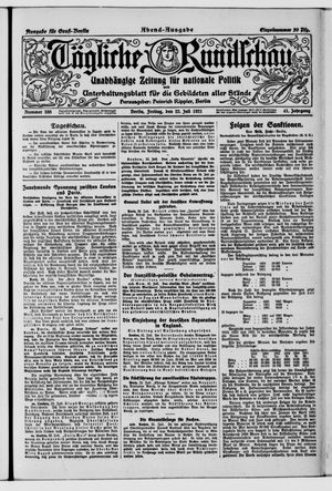 Tägliche Rundschau vom 22.07.1921