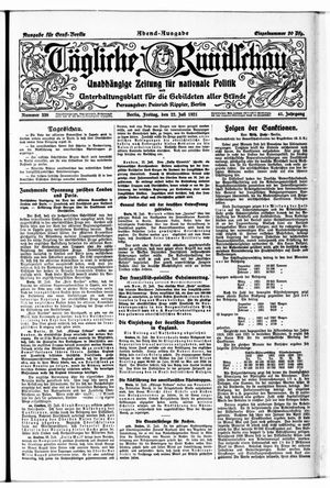 Tägliche Rundschau vom 22.07.1921