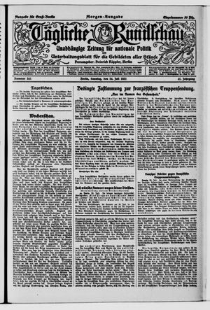 Tägliche Rundschau vom 24.07.1921
