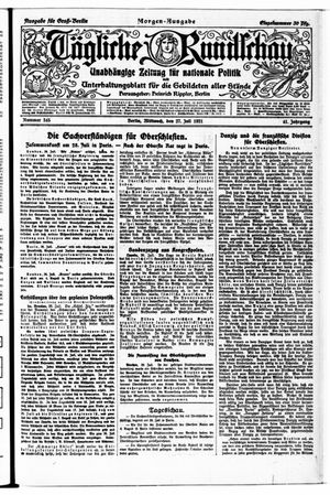 Tägliche Rundschau vom 27.07.1921