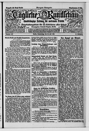 Tägliche Rundschau vom 28.07.1921