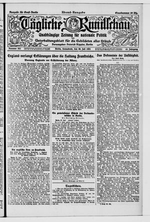 Tägliche Rundschau vom 30.07.1921