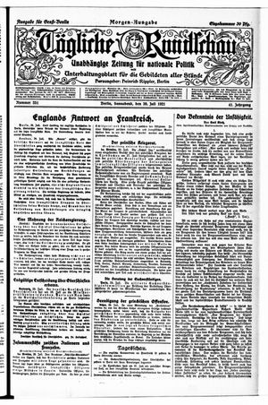 Tägliche Rundschau vom 30.07.1921